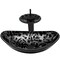 Novatto Black and Silver Painted Oval Glass Vessel Sink Set in Matte Black NSFC-0128031001MB - alternate 3